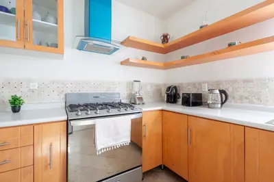 Una cocina o zona de cocina en Casa Bamboo El Salto