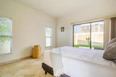 Cama o camas de una habitación en Casa Bamboo El Salto