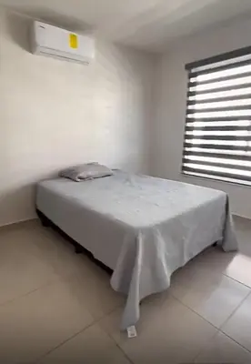 Cama o camas de una habitación en Departamento en zona Diamante a 3 minutos del mar