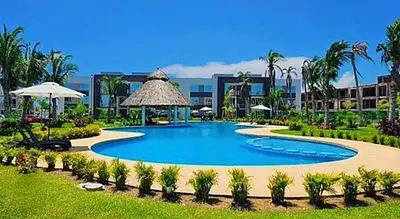 Piscina en o cerca de Departamento en zona Diamante a 3 minutos del mar