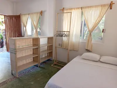 Cama o camas de una habitación en Zicatelas Depa