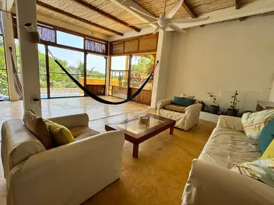 Zona de estar de CASA CON AIRE ACONDICIONADO, PLAYA San Agustinillo Area