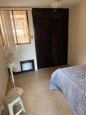 Cama o camas de una habitación en Apartamento con vista hermosa y playa caleta