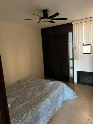 Cama o camas de una habitación en Apartamento con vista hermosa y playa caleta