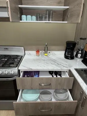 Una cocina o zona de cocina en Departamento oasis