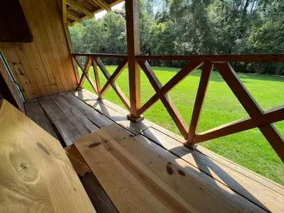 Un balcón o terraza de Rancho Campestre Virgen del Río