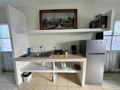 Una cocina o zona de cocina en Loft Renée a 10 minutos del Zócalo