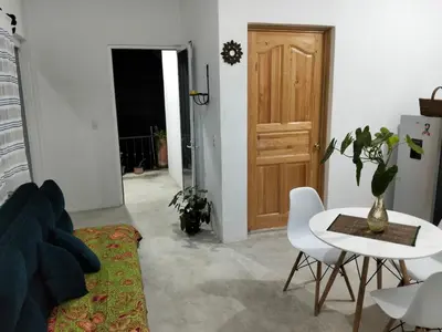 Plano de Small apartment with entrance to the beach