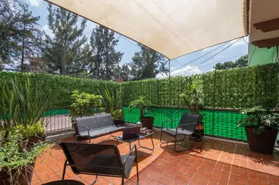 Jardín al aire libre en Casa Mayo