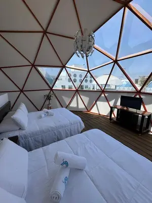 Cama o camas de una habitación en Hotel Boutique Glampidom