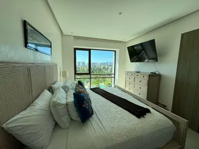 Cama o camas de una habitación en TT-5-Acapulco Mexico getaway Ocean front Tiagotian