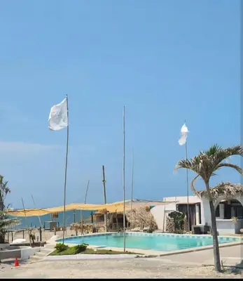Piscina en o cerca de Bello departamento con jacuzzi y vista al mar