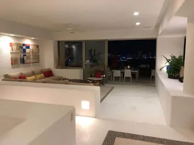 Zona de estar de Espectacular Penthouse con Hermosa Vista