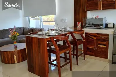 Una cocina o zona de cocina en Condominio Saman Tu Oasis de Tranquilidad