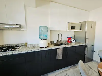 Una cocina o zona de cocina en Depto 3 habitaciones cerca del Centro Expositor Puebla