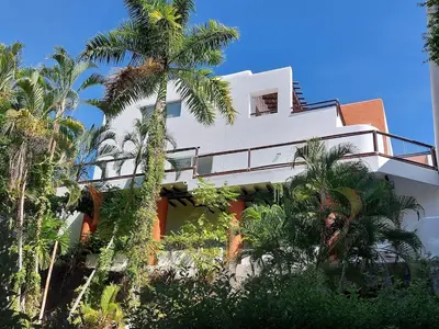 Jardín al aire libre en Lovely Beachfront Apartment-Camino Real Zaachila