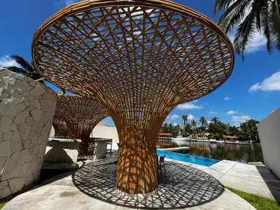Piscina en o cerca de Depa Isla del Amor con alberca, y acceso al río y la playa