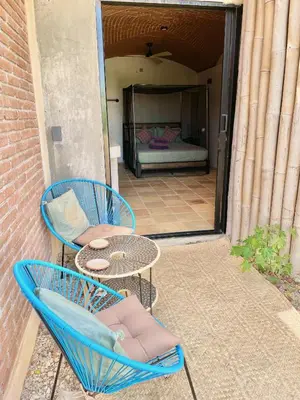 Zona de estar de Casa Kino Estudio Sombra close to Rinconcito beach incl Starlink and airconditioning