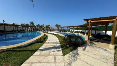 Piscina en o cerca de Escapada familiar, departamento para 8 con Club de Playa incluido