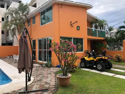 Jardín al aire libre en Acapulco casa almirante