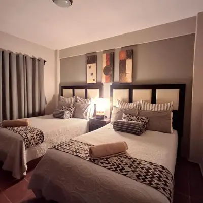 Cama o camas de una habitación en Hotel Hacienda Entabladero