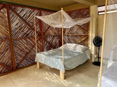 Cama o camas de una habitación en Casa Chukum - Retreat House - Agua Blanca