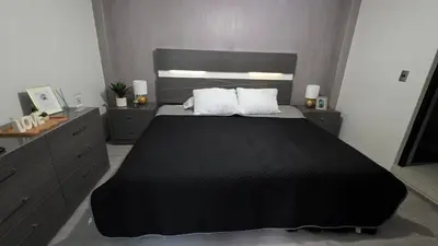 Cama o camas de una habitación en Habitación privada Six Flags, Estadio azteca