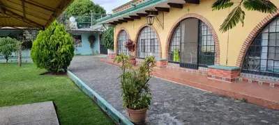 Jardín al aire libre en Alberca y jardín Palmeras