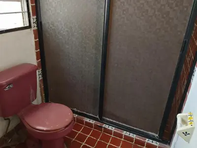 Un baño de Alberca y jardín Palmeras