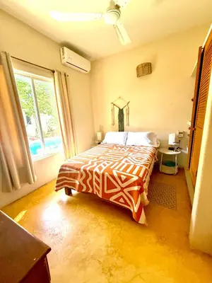 Cama o camas de una habitación en Punta Ox Ha'
