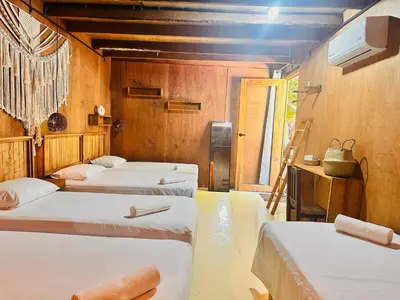 Cama o camas de una habitación en Suites Costa Madéro - Punta Zicatela