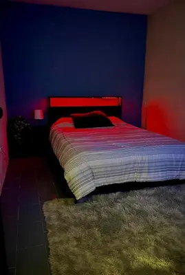 Cama o camas de una habitación en Cómodo departamento en zona céntrica de Puebla