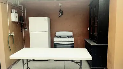 Una cocina o zona de cocina en Tranquilo y familiar