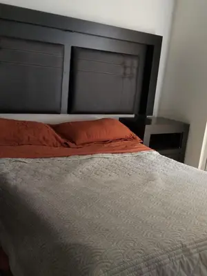 Cama o camas de una habitación en Hermosa casa familiar con terraza comoda