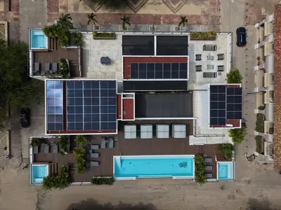 Piscina en o cerca de Condo 2 recámaras a pasos de playa Santa Cruz