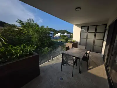 Un balcón o terraza de Estudio a pasos de playa Santa Cruz