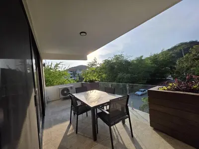 Un balcón o terraza de Estudio a pasos de playa Santa Cruz