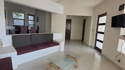 Una televisión o centro de entretenimiento en Casa Chaue