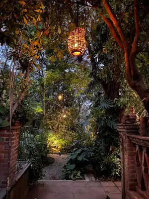 Jardín al aire libre en El Bungalow de Juana