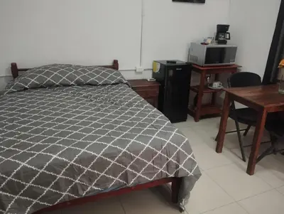 Cama o camas de una habitación en Minidepartamento y lofts en el centro de Xalapa Veracruz