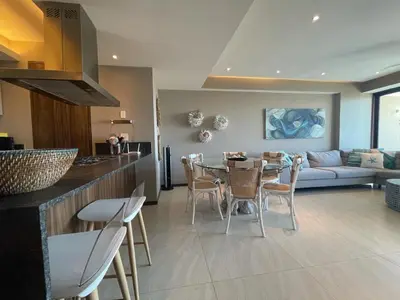 Zona de estar de MF-3-Acapulco Mexico Beach front 3bedroom