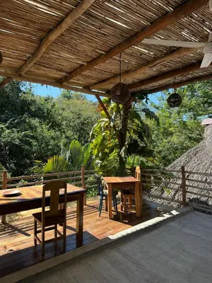 Un balcón o terraza de La baxada mazunte