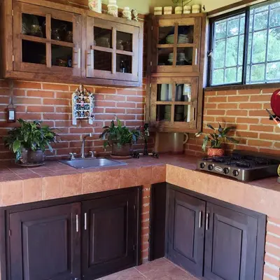 Una cocina o zona de cocina en Cabaña Vicani
