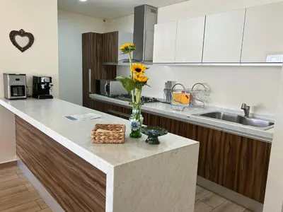 Una cocina o zona de cocina en Depto San Felipe Oaxaca