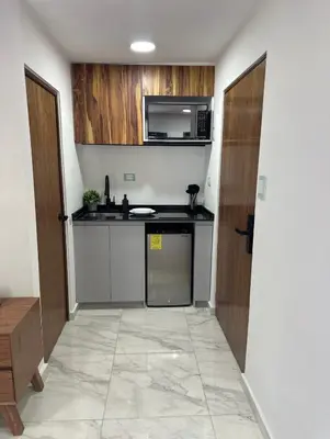 Una cocina o zona de cocina en Loft privado con terraza a pasos INP y Perisur
