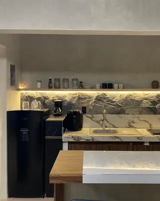 Una cocina o zona de cocina en Departamento con clima y excelente ubicación