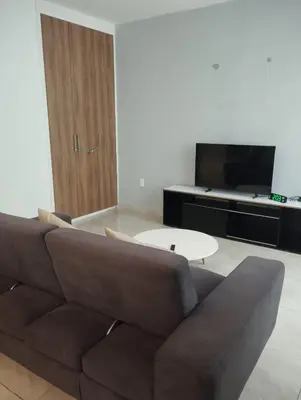 Una televisión o centro de entretenimiento en Fabuloso Departamento en Teziutlan Puebla