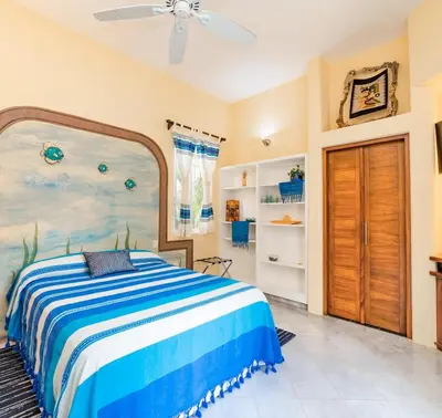 Cama o camas de una habitación en Villa de Dos Armadillos