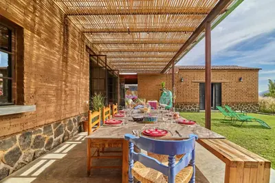 Un patio o zona al aire libre en Casa Estrella, Mountain View