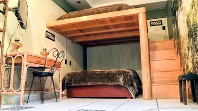 Cama o camas de una habitación en Hotel Coyoacan